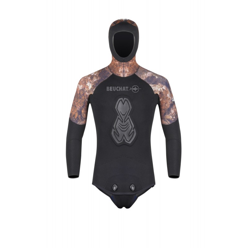 ATLANT BROWN - JACKET 7 MM - OPEN CELL | NYLON | Echipament Spearfishing | Costume neopren